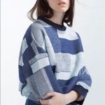 ZARA ✨ Trafaluc Blue Square Ribbed Sweatshirt ✨ Photo 0