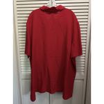 Avenue ‎ Red Button Up Collar Short Sleeve Shirt Size 26/28 Linen Photo 4