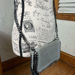 Dorse In Pelle Distressed Metallic Italian Leather Gun Metal Crossbody Silver Photo 0