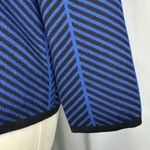 Investments Blue Chevron Knit Sweater Asymmetrical Cowl Neck Long Sleeve Top Photo 10
