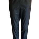 Ellen Tracy  Black Faux Leather & Rayon Side Strip Pants ~ Women's Size MEDIUM Photo 0