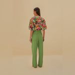 Farm Rio  Green Pleat Pants Photo 2