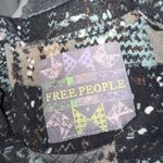 Free People  Jacket 8 Black Speckled Plaid Diagonal Zip Zipper Sleeve Pockets Photo 4