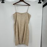 Talbots  silk embroidered beaded cream tan slip floral classic dress plus size 20 Photo 1