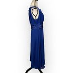 Dressbarn Collection Dress Women's 10 Blue Chiffon Midi A Photo 3