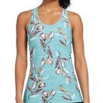 Calia by Carrie  Underwood Blue Floral "Garden Gate" Fitted Move Tank Top Shirt Photo 0