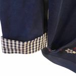 Breckenridge Blue White Gingham Zip Up Hoodie Coastal Preppy Sweatshirt M Photo 6