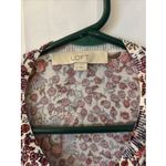 Loft   Multicolor Reds Cotton Floral Print Cardigan Medium Button Up Round Neck Photo 1