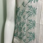 Anthropologie  Lilka Embroidered white & green tank size med petite Photo 4