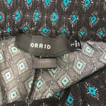 Torrid Wide Leg Diamond Print Black Turquoise Palazzo Trouser Capri Pants Size 2 Photo 10