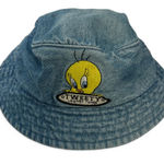 Looney Tunes vintage 1990's 90's  denim chambray Tweety Bird bucket hat from  Photo 0