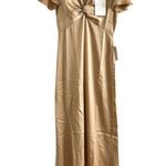 Show Me Your Mumu Rome Twist Gown True Gold Luxe Satin XS NWT Photo 5