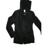 Croft & Barrow New NWT $180 Womens Long Wool Coat S Black Hood Small Peacoat Photo 0