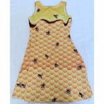 Cowboy Bee Honeycomb Sleeveless Dress Yellow Size M Photo 3