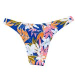 Volcom NWT Hot Tropics Blue Floral V Bikini Swimsuit Bottom Large Cheeky Photo 1