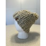 Handmade Love Nana  Chunky Knit Wool Blend Winter Hat w/PomPom Oatmeal Beige OS Photo 4