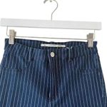 ZARA NWT Trafaluc Stretch Navy Stripes Denim Slim Fit Distressed Ankle 6 #1131 Photo 1