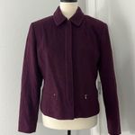 Casual Corner Size 6 Wool Purple Zip Up Jacket with Pockets Photo 1