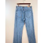 Mango  Women Jeans Blue Nora High Rise Wide Leg Denim Raw Hem Medium Wash Size 10 Photo 7