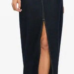 Alice + Olivia Rye High Waist Faux Leather Denim Maxi Skirt 27 NWT Photo 0