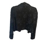 Papéll Boutique Evening Beaded Black Jacket Size XL Open Front Silk Gala Luxury Photo 1