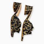 Shu Shop Frances animal print ruffle block heel mules size 7 New no tags/Box Tan Photo 1