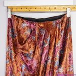 Free People NEW‎  Poets Velvet Sarong Skirt in Rust Combo, S Photo 9