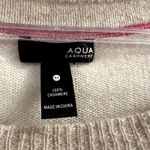 Aqua cashmere sweater size M Beige brown pink striped Size M Photo 3
