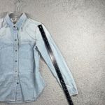 Madewell Denim Button Up Shirt Women XS Long Sleeve Casual Preppy Nautical Photo 4