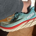 Hoka Women’s Clifton 8 Wide Blue Coral White Size 9D Photo 6