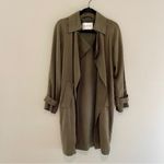 Babaton Aritzia  Maximo Trench Coat Jacket in Kohl Green XXS Photo 2
