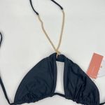 PQ Swim Black Gwen Chain Bikini Top Sz S NWT Photo 2