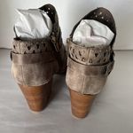 Massini  Booties laser cut nickle studded block heel size 11 Photo 3