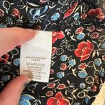 Free People 70s vibe floral button up blouse has ruffle neckline, bishop sleeves Photo 6