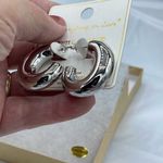 Do Everything In Love NWT 14K GP “ “ big puffy hoops Photo 4