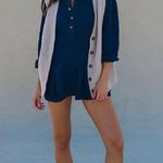 Free People NWOT X Free- Est Checkin' Mini Dress / Tunic Top Blue Oversize Photo 4