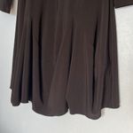 Sympli Quarter Sleeve Draped Scoop Neck Stretchy Lagenlook Tunic Dress Black Size 8 Photo 3