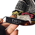 TAVIK Swimwear Deneuve Black Tribal Trim Bikini Swimwear Top Women Sz S Photo 4
