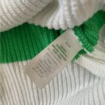 Aerie NEW Beyond Green White Quarter Zip Preppy Rugby Varsity Oversized Sweater Photo 4