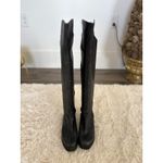 Donald Pliner Black Over the Knee Boots Lug Sole Thigh High Stretch Boots 6.5 Photo 3