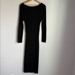 Nicholas Luisa black ribbed knit midi dress Large Photo 2
