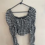 H&M Gingham Longe Sleeve Top Photo 0