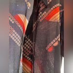 Vintage ‘70s Multicolored Disco Oversized Lapel Button Down Shirt Black Size XL Photo 9