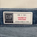 Gap  Denim Cigarette High Rise Raw Hem Jeans in Dark Indigo Size 10L / 10 Long Photo 13