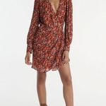 The Kooples FLOWING RED DRESS WITH FLORAL MOTIF SIZE 0 Photo 14