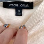 Jealous Tomato Cream Embroidered Sweater Size Small Photo 5