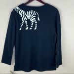 Teddi Zebras Ribbed Knit Pullover Shirt Black S Black Photo 10