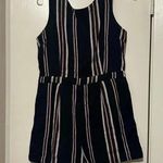 Olive & Oak  navy striped driftwood dreamer romper size M Photo 2