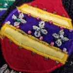 {S} Christmas Ornaments Sweater Vest Beaded Embroidered Holiday Season Black Photo 3