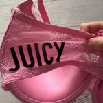 Juicy Couture Padded Pink Lace Adjustable Straps Women’s Cup Size 38DD Barbie Photo 2